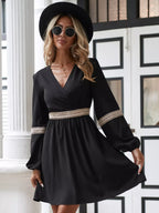 Surplice Balloon Sleeve Dress | Dresses Sleeve Dress from PHUNKYN