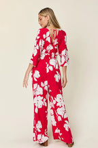 Printed Tie Back Wide Leg Jumpsuit | One-Pieces Jumpsuit from PHUNKYN