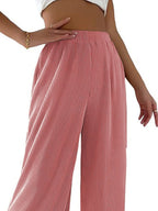 Elastic Waist Wide Leg Pants | Trousers Wide Leg Pants from PHUNKYN