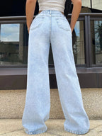 High-Waisted Wide Leg Jeans | Jeans Wide Leg Jeans from PHUNKYN