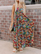 Floral Print Thin Straps High Waist Maxi Dress | Dresses Maxi Dress from PHUNKYN