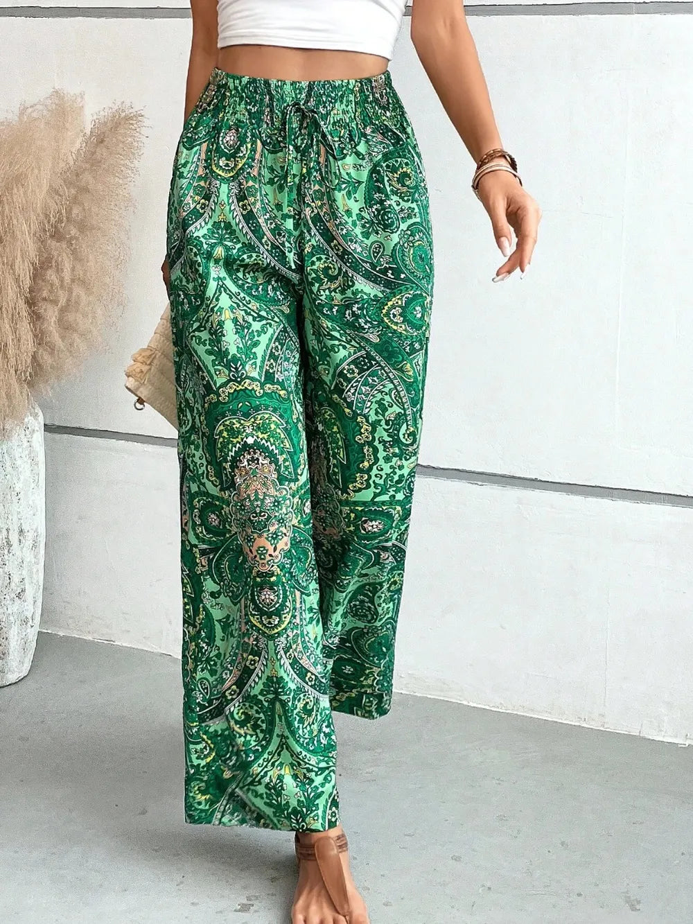 Printed Wide Leg Pants | Trousers Trousers from PHUNKYN