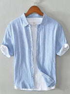 Men's Casual Striped Short Sleeve Shirt | Shirts Shirts from PHUNKYN