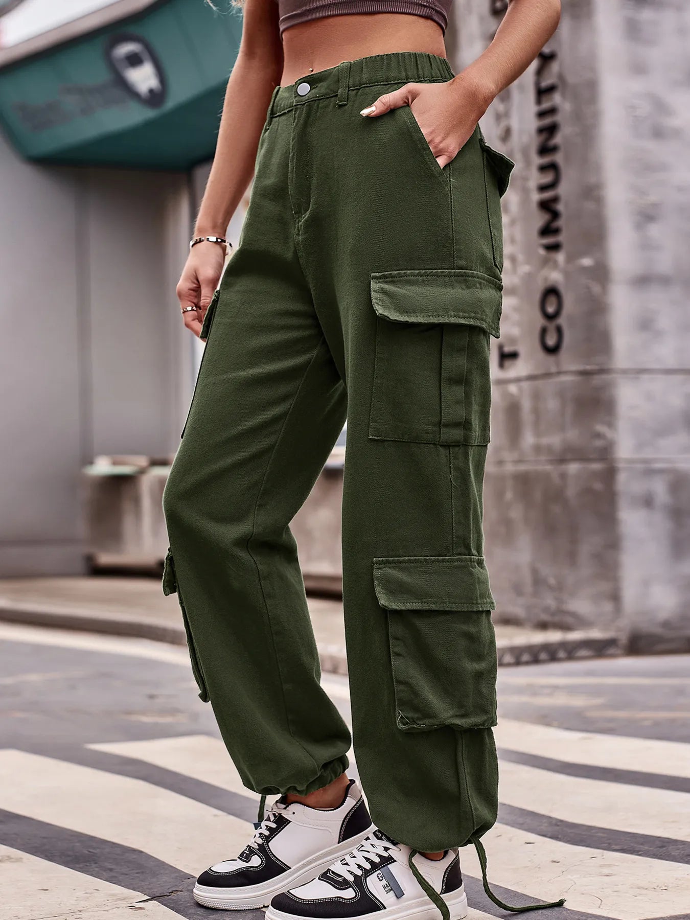Casual Wide Leg Cargo Jeans | Jeans Cargo Pants from PHUNKYN