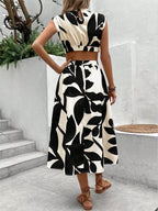 Cutout Printed Sleeveless Dress | Dresses Dress from PHUNKYN