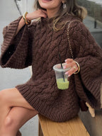 Cable Knit Round Neck Sweater | Sweaters Sweater from PHUNKYN