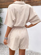 Button Front Tie Waist Romper | One-Pieces Romper from PHUNKYN