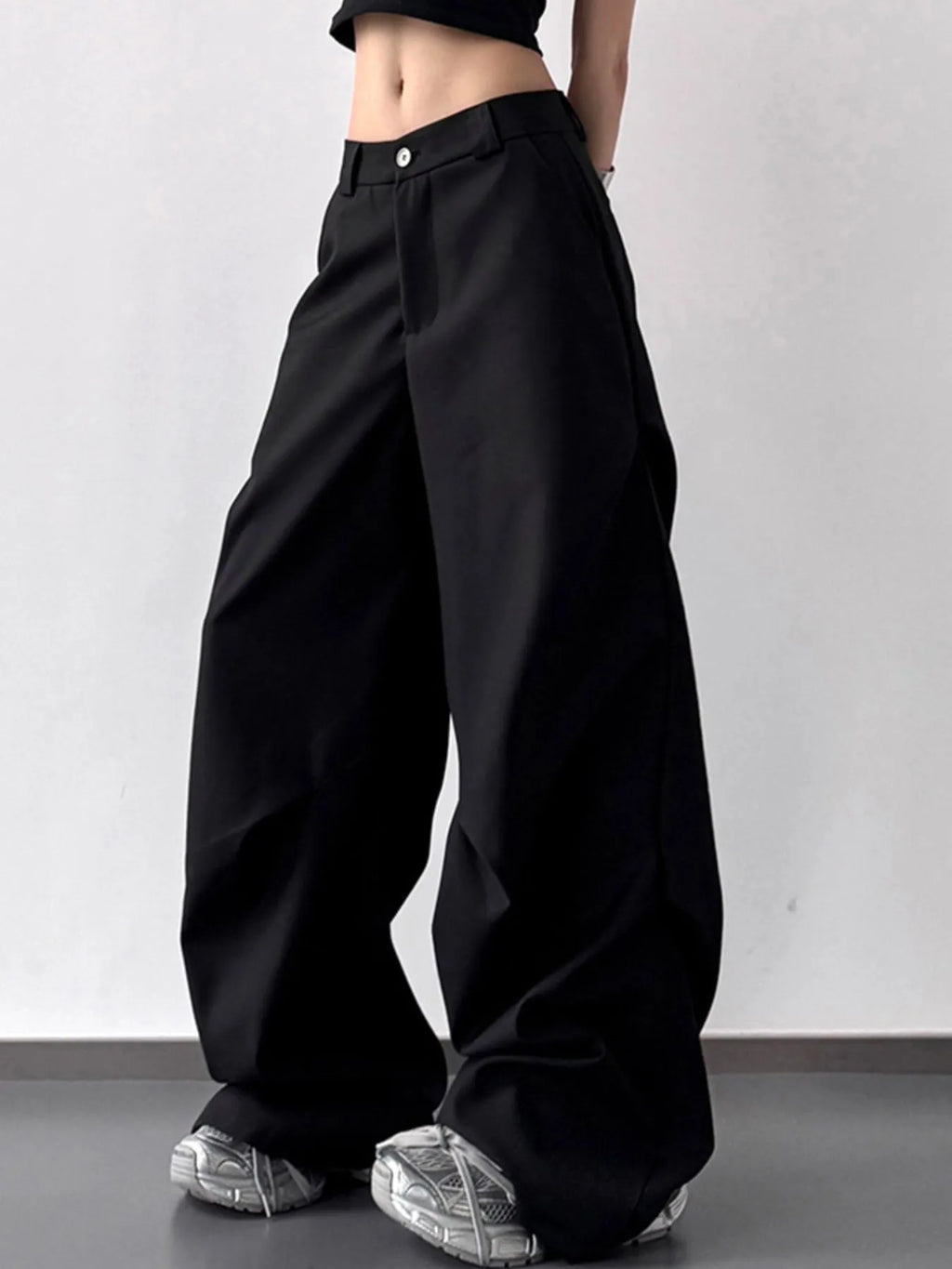 Wide Leg Relaxed Fit Pants | Trousers Wide Leg pants from PHUNKYN
