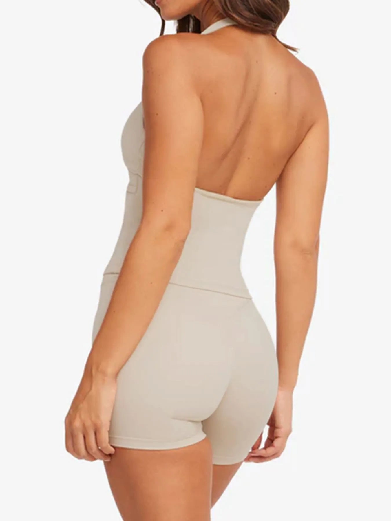 Halter Neck Cami and Shorts Active Set | Activewear Top and Shorts Set from PHUNKYN