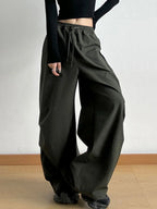 Wide Leg Pants with Drawstring Waist | Trousers Wide Leg Pants from PHUNKYN