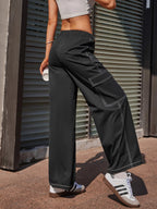 Wide Leg Pants with Contrast Stitching | Trousers Wide Leg Pants from PHUNKYN