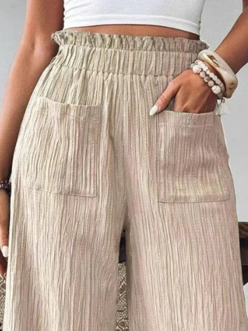 High Waist Wide Leg Pants | Trousers Wide Leg Pants from PHUNKYN