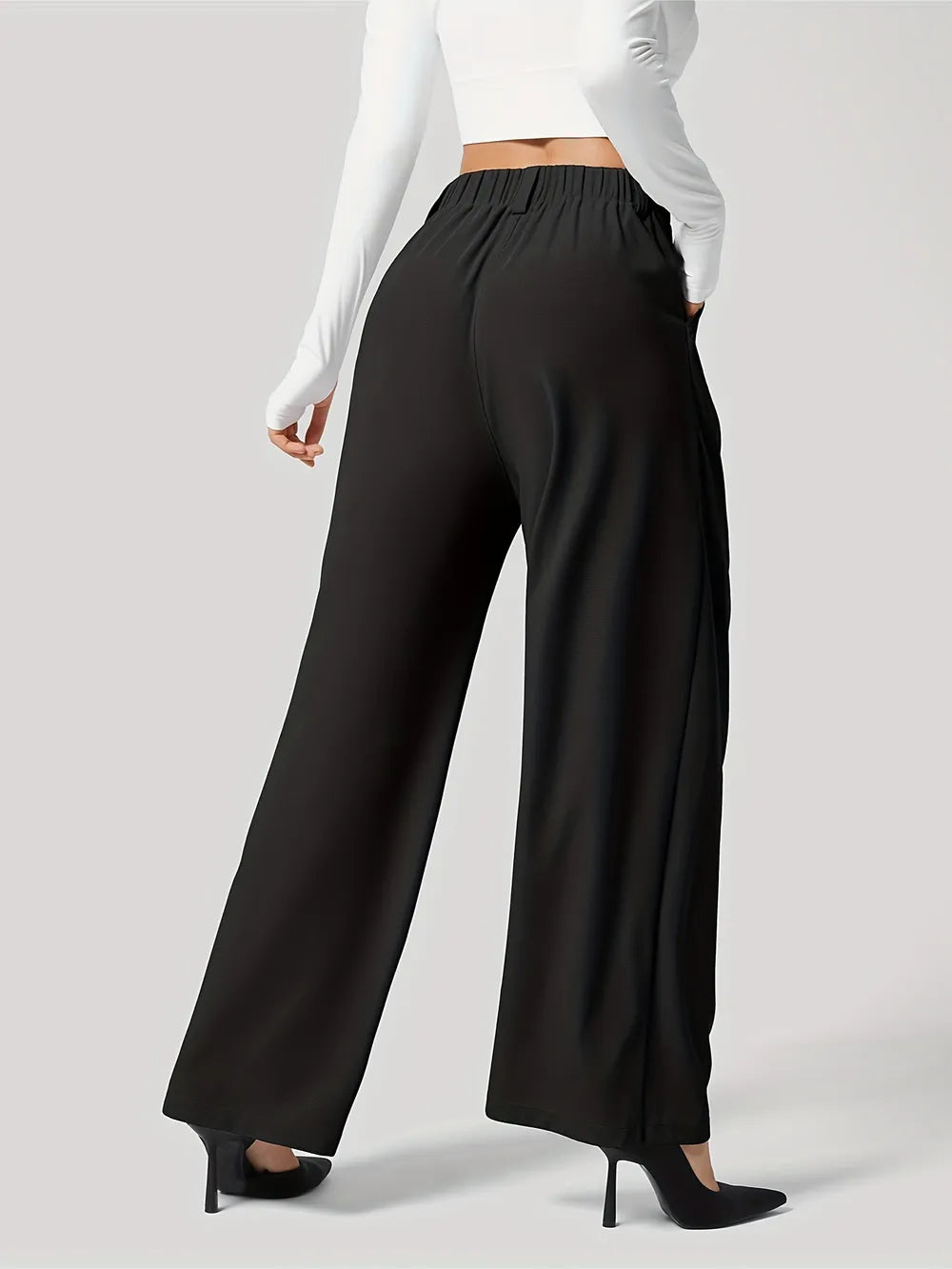 Wide Leg Pants with Pockets | Trousers Wide Leg Pants from PHUNKYN