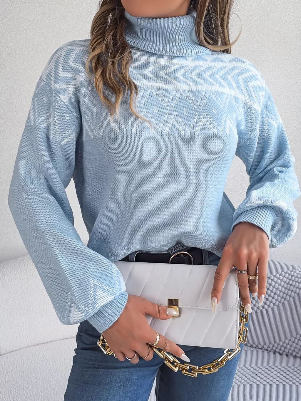 Turtleneck Dropped Shoulder Sweater | Sweaters Sweater from PHUNKYN
