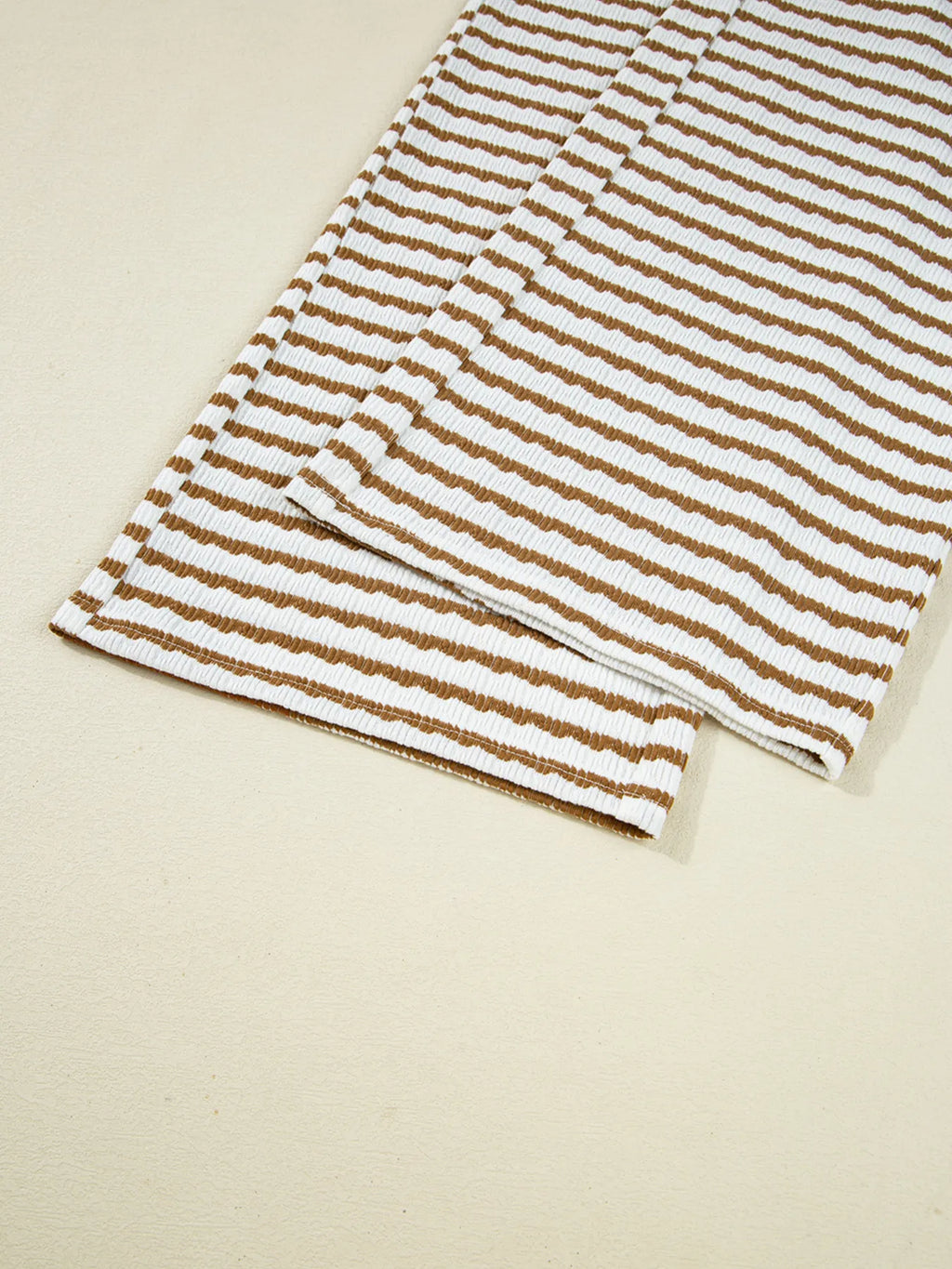 Stripe Collared Top and Drawstring Pant Set | Outfit Sets Top and Pants Set from PHUNKYN