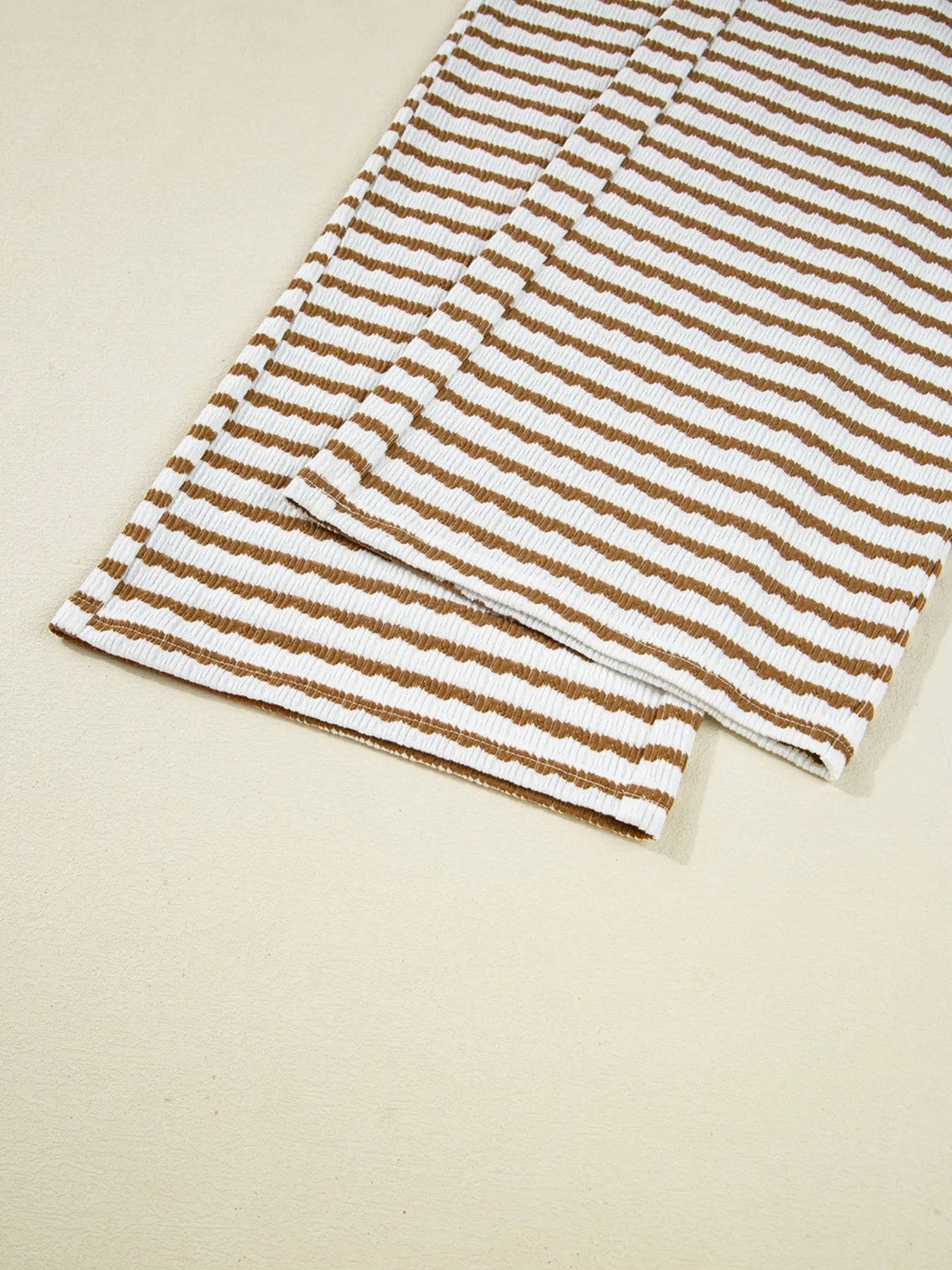 Stripe Collared Top and Drawstring Pant Set | Outfit Sets Top and Pants Set from PHUNKYN