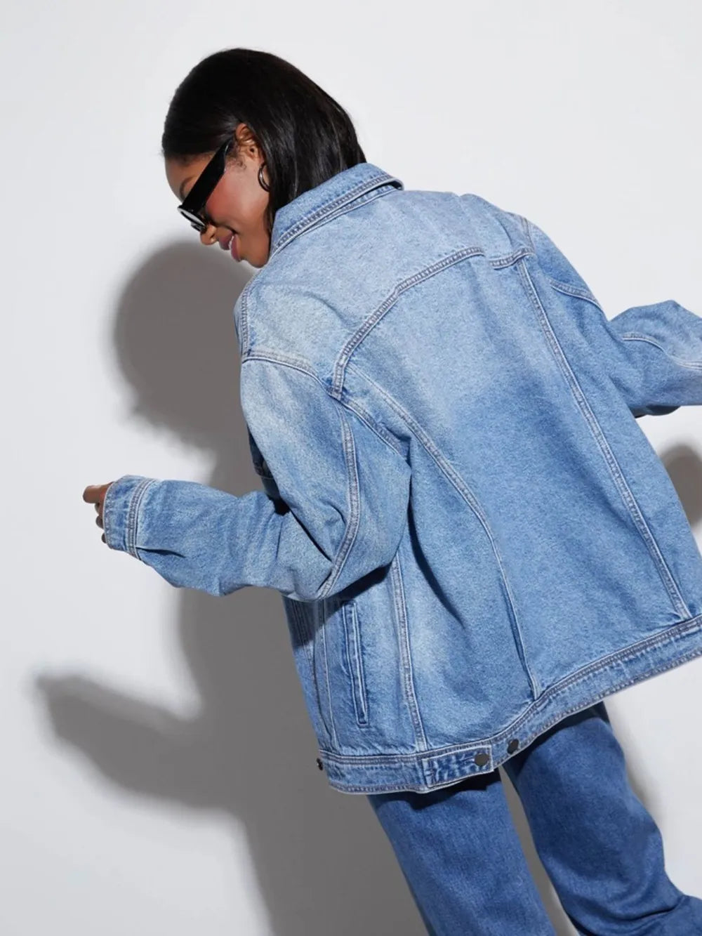 Button Up Collared Neck Denim Jacket | Jacket from PHUNKYN