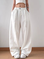 Elastic Waist Wide Leg Pants | Trousers Wide Leg Pants from PHUNKYN