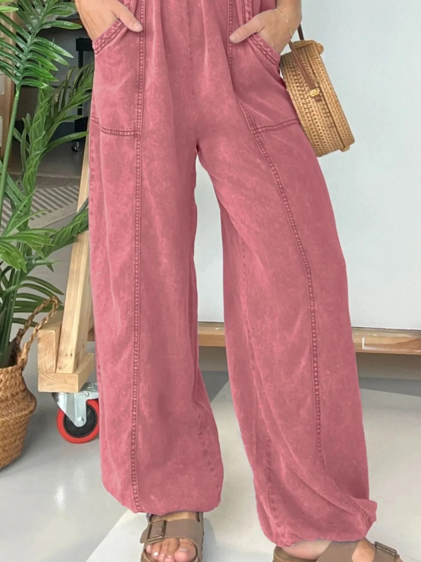 Wide Leg Spaghetti Strap Jumpsuit | One-Pieces Jumpsuit from PHUNKYN