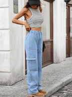 High-Waisted Cargo Jeans | Jeans Cargo Jeans from PHUNKYN