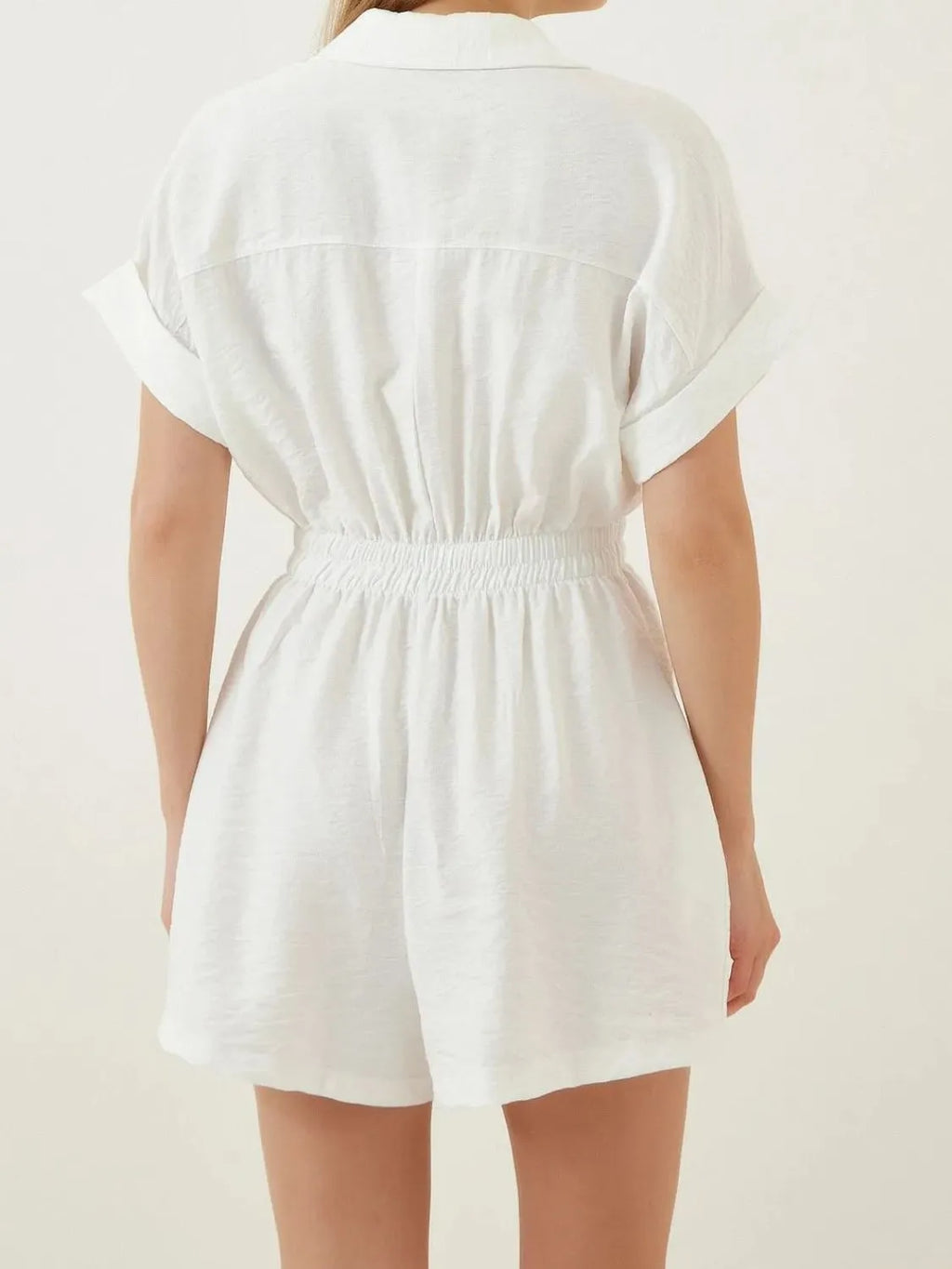 Collar Short Sleeve Romper | One-Pieces Romper from PHUNKYN