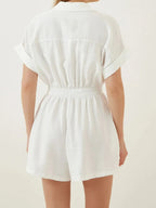 Collar Short Sleeve Romper | One-Pieces Romper from PHUNKYN
