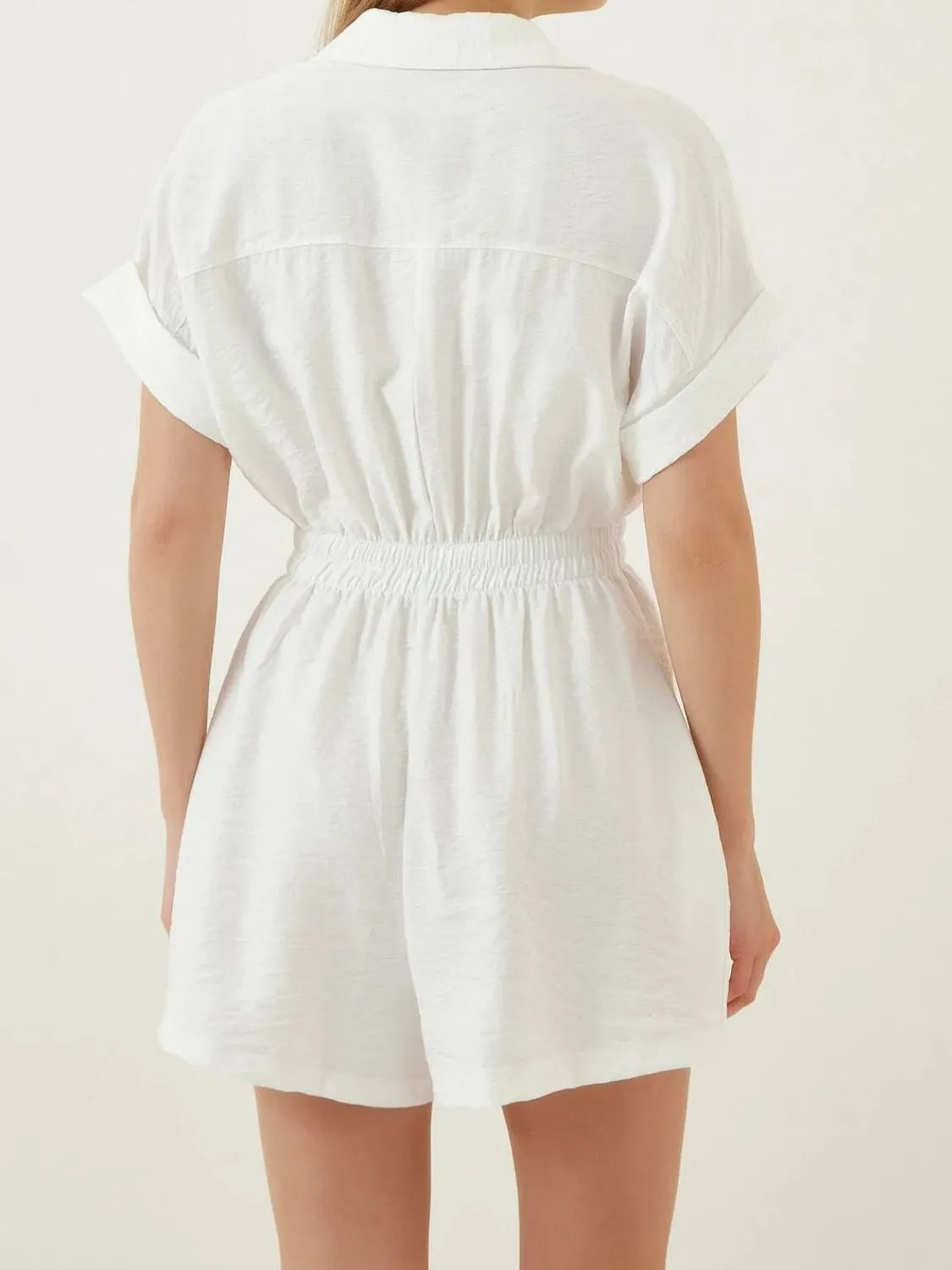 Collar Short Sleeve Romper | One-Pieces Romper from PHUNKYN