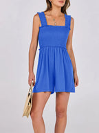 Smocked Square Neck Sleeveless Romper Dresses Romper PHUNKYN