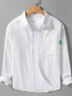 Men's Plus Size Button-Up Shirt with Chest Pocket | Shirts Shirt from PHUNKYN