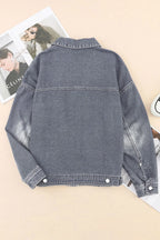 Collared Neck Button Up Denim Jacket | Jacket from PHUNKYN