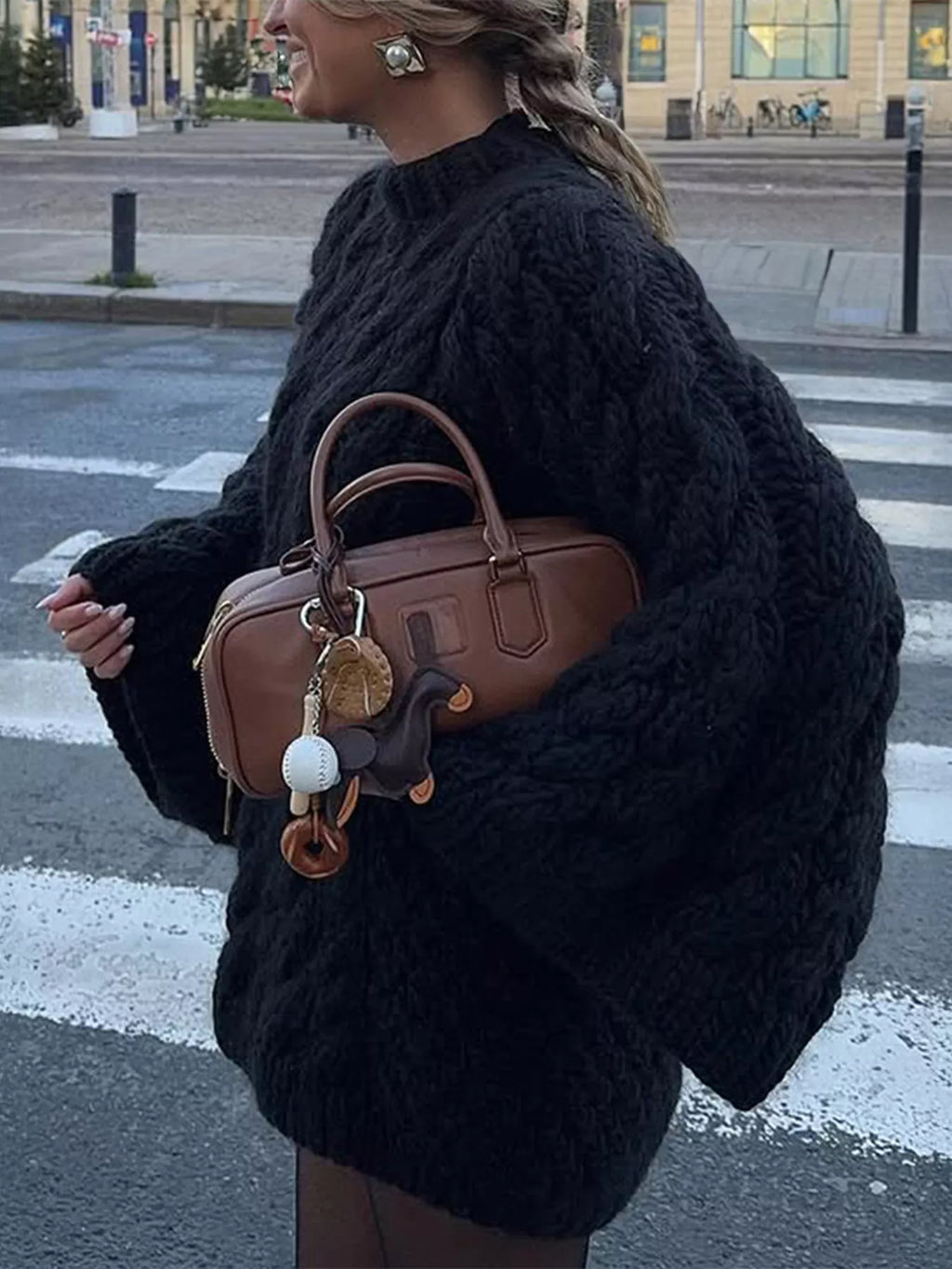 Cable Knit Round Neck Sweater | Sweaters Sweater from PHUNKYN