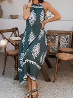 Devine Grecian Neck Printed Maxi Dress | Dresses Maxi Dress from PHUNKYN