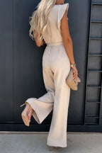 Round Neck Cap Sleeve Jumpsuit | One-Pieces Jumpsuit from PHUNKYN