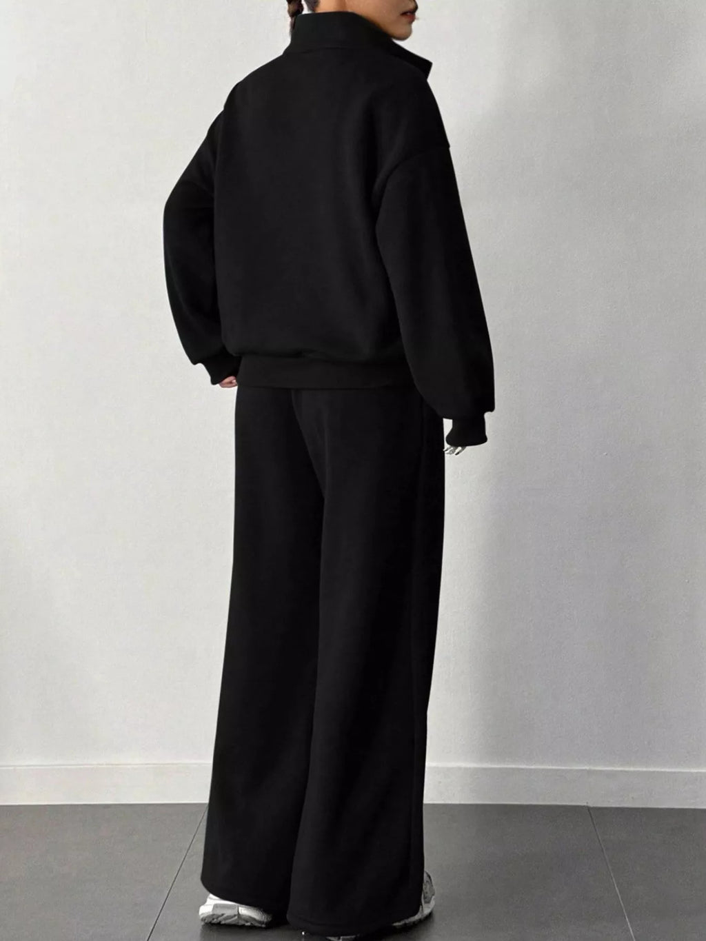 Half-Zip Long Sleeve Sweatshirt and Pants Set | Outfit Sets Top and Pants Set from PHUNKYN