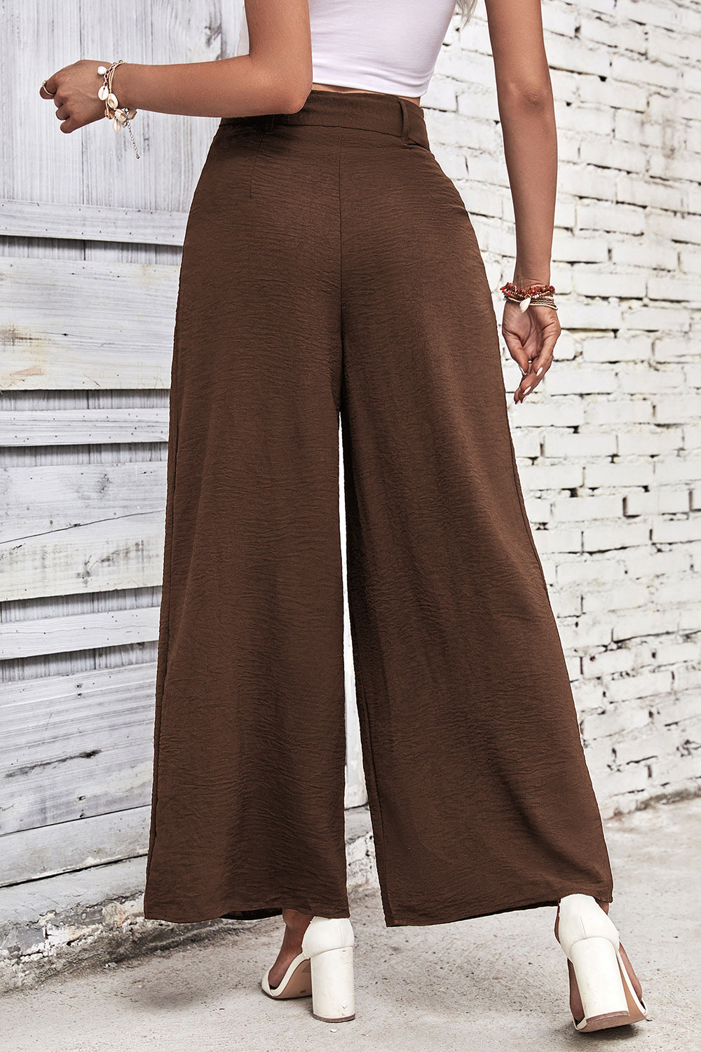 High Waisted Wide Leg Pants | Trousers Wide Leg Pants from PHUNKYN