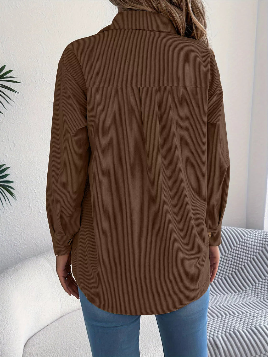 Corduroy Button-Up Long Sleeve Shirt | Shirts Shirt from PHUNKYN