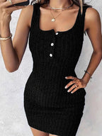 Ribbed Button Front Dress and Cardigan Sweater Set | Outfit Sets Top and Dress Set from PHUNKYN