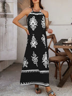 Devine Grecian Neck Printed Maxi Dress | Dresses Maxi Dress from PHUNKYN