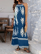Devine Grecian Neck Printed Maxi Dress | Dresses Maxi Dress from PHUNKYN