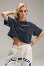 Basic Bae Round Neck Dropped Shoulder Short Sleeve T-Shirt | T-Shirts T-Shirt from PHUNKYN