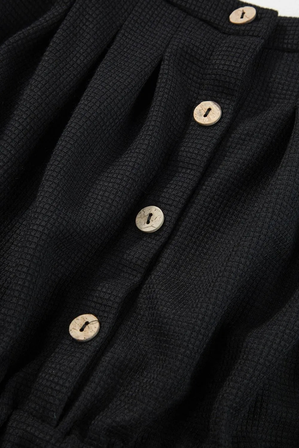 Knotted Straps Button Textured Drawstring Jumpsuit | One-Pieces Jumpsuit from PHUNKYN