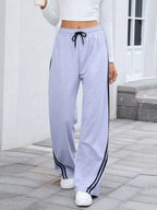 Side Striped Wide Leg Pants | Trousers Wide Leg Pants from PHUNKYN
