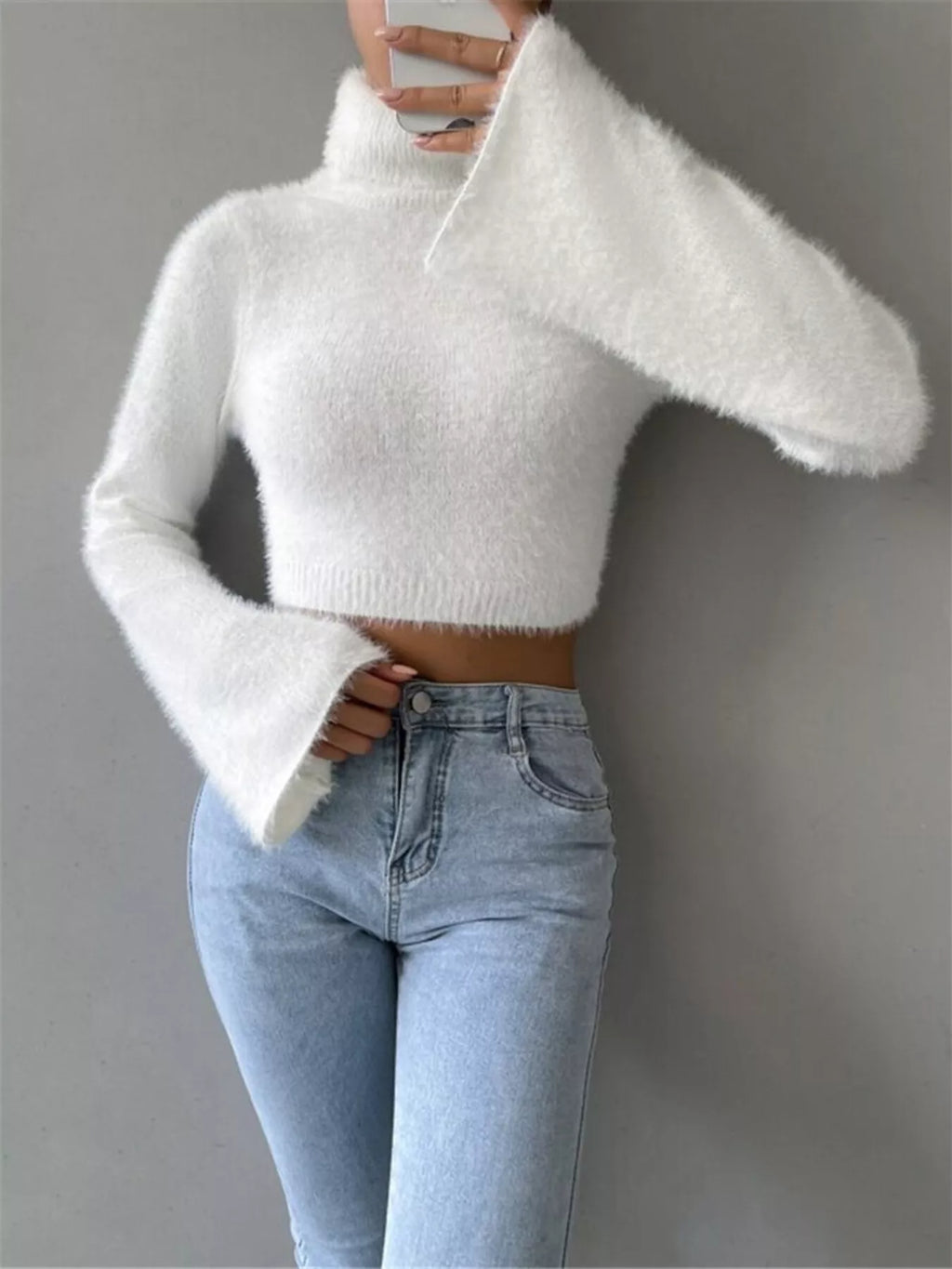 Turtleneck Flare Sleeve Sweater | Sweaters Sweater from PHUNKYN