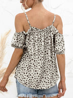 Puff Sleeve Polka Dot Ruffle Tank Top | Tank Tops Tank Top from PHUNKYN