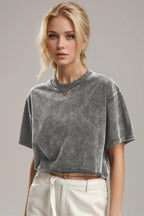 Basic Bae Round Neck Dropped Shoulder Short Sleeve T-Shirt | T-Shirts T-Shirt from PHUNKYN