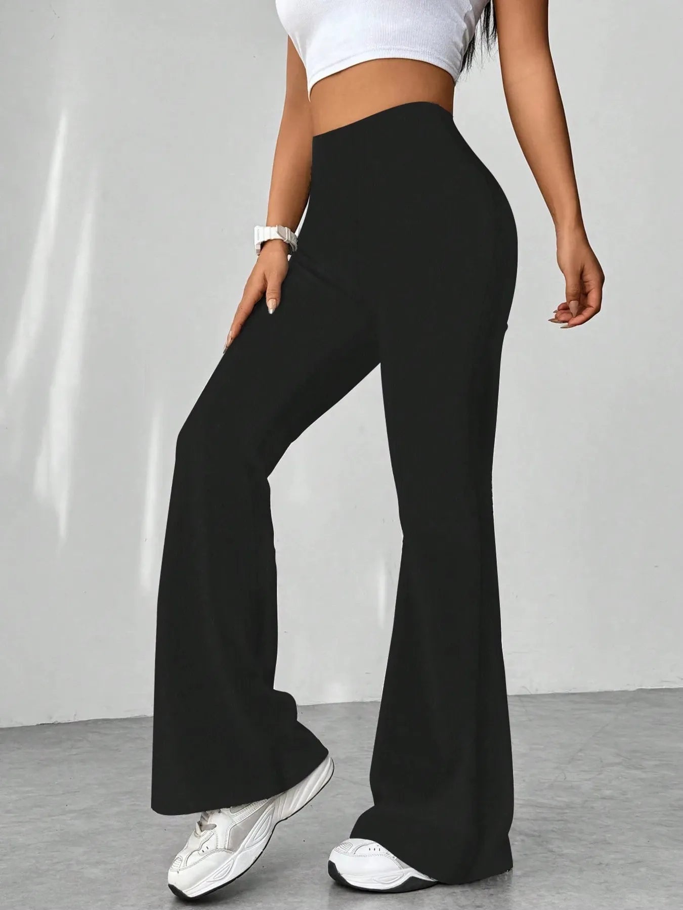 High Waisted Flare Pants | Trousers Flare Pants from PHUNKYN