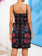 Floral Print Spaghetti Strap Wrap Mini Dress | Dresses Mini Dress from PHUNKYN