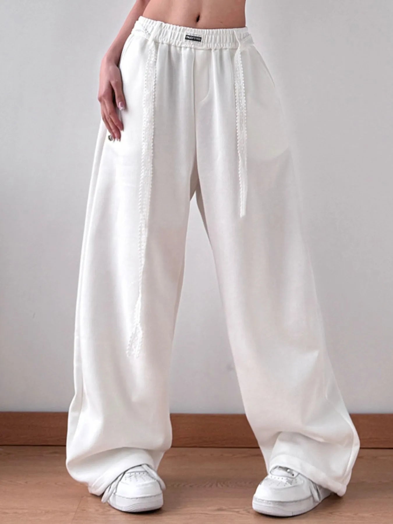 Elastic Waist Wide Leg Pants | Trousers Wide Leg Pants from PHUNKYN