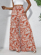 Printed High Waist Wide Leg Pants | Trousers Wide Leg Pants from PHUNKYN