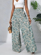 Printed High Waist Wide Leg Pants | Trousers Wide Leg Pants from PHUNKYN